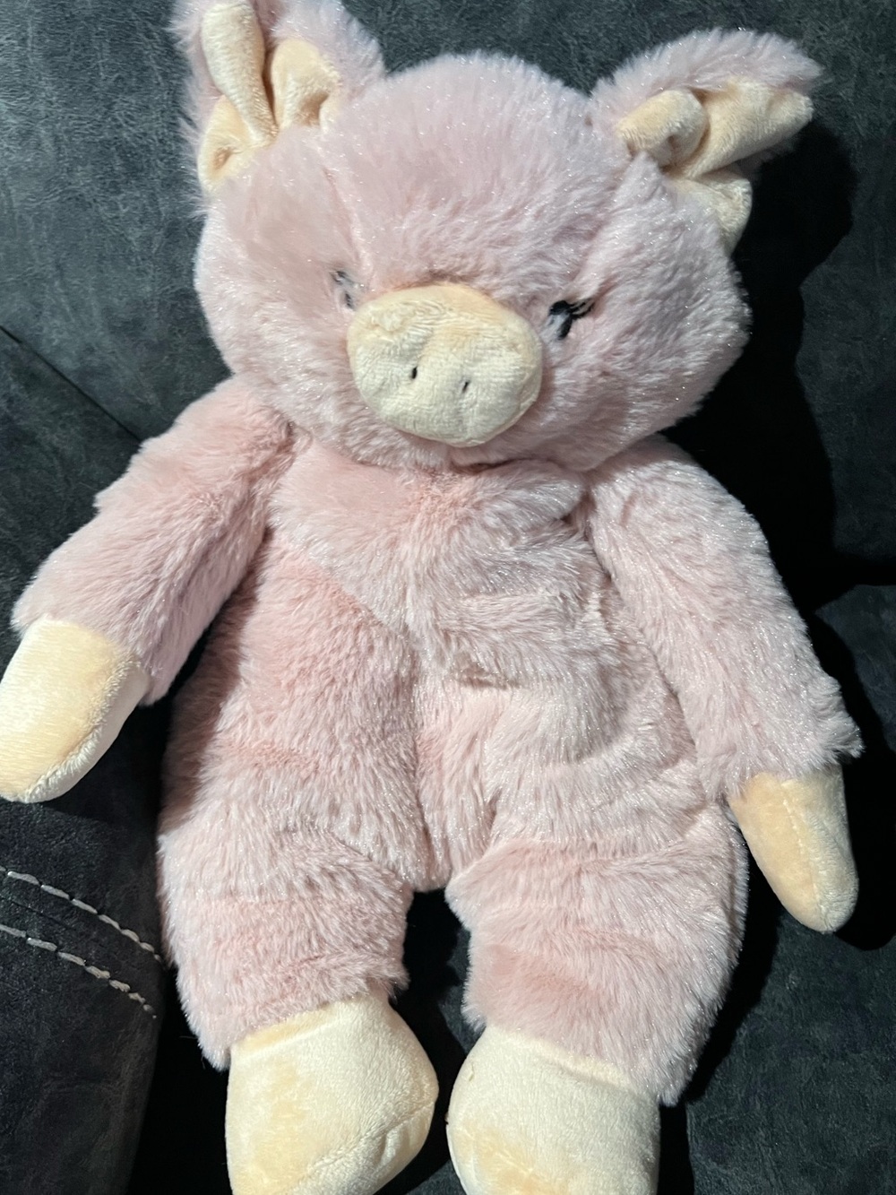 Plush Pink Pig Stuffed Animal - Soft Cuddly Toy Creative Co op